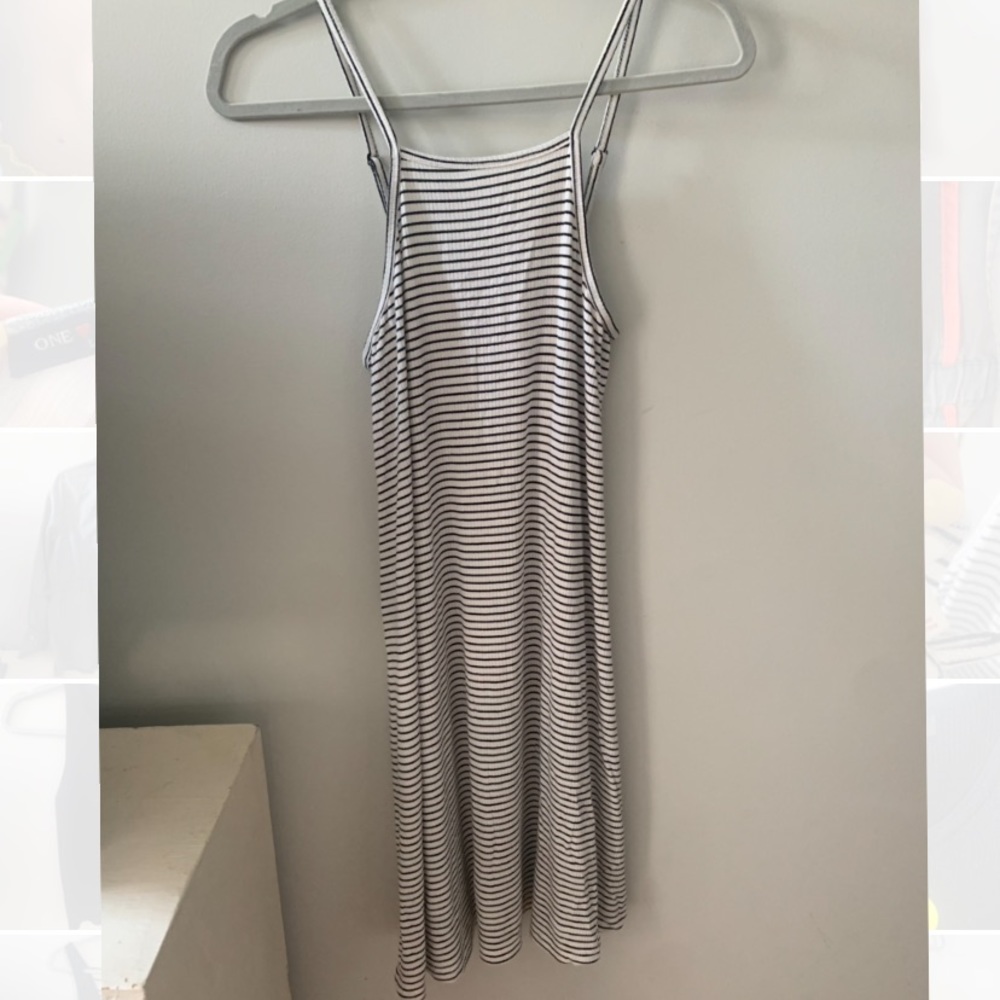 Striped ribbed summer dress